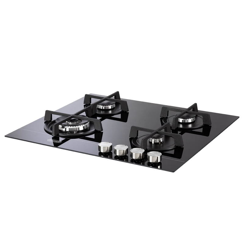 DeLonghi DNSL 460 NCM, Built-In Gas Hob - Black Glass