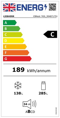 Liebherr CBNsdc 765i Prime Freestanding Fridge/freezer & BioFresh (Discontinued)
