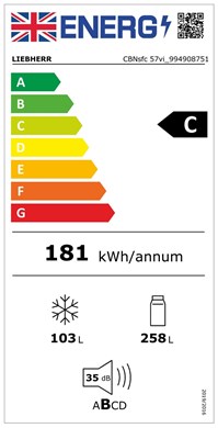 Liebherr CBNsfc 57vi Plus Freestanding Fridge and freezer