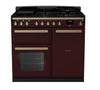 Rangemaster ESDL100DFPBOR/AB1 Estel Deluxe 100 Dual Fuel Range Cooker - Bordeaux - A Rated Thumbnail