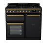 Rangemaster ESDL100DFPGBL/AB1 Estel Deluxe 100 Dual Fuel Range Cooker - Gloss Black - A Rated Thumbnail