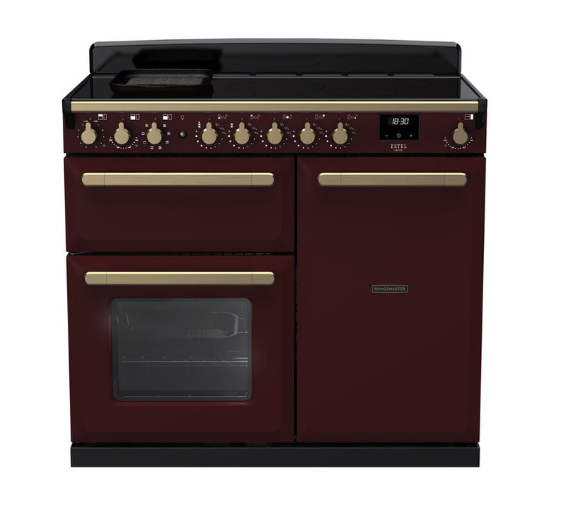 Rangemaster ESDL100EIPBOR/AB1 Estel Deluxe 100 Induction Range Cooker - Bordeaux - A Rated