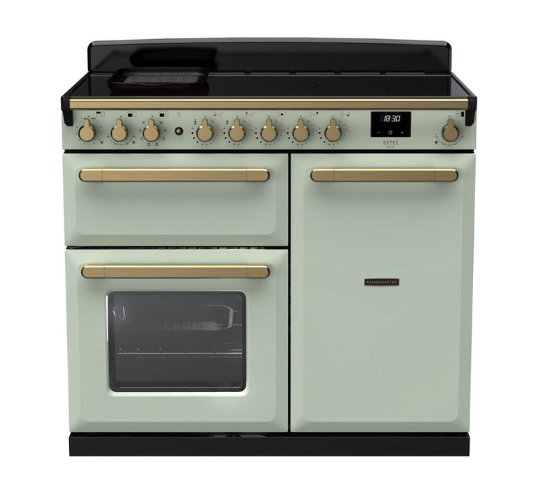 Rangemaster ESDL100EIPMNT/AB1 Estel Deluxe 100 Induction Range Cooker - Mint - A Rated