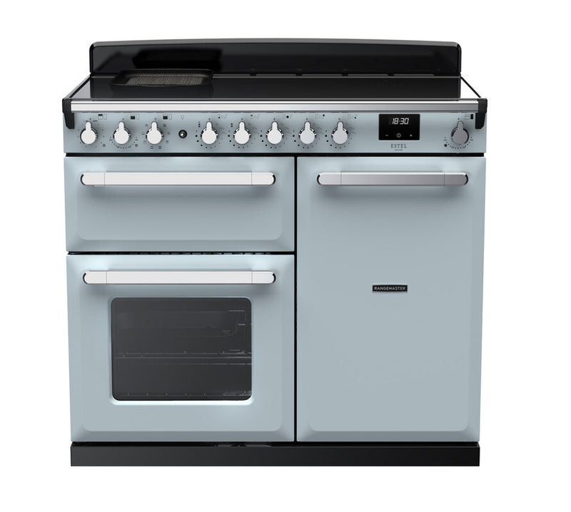 Rangemaster ESDL100EIPMSB/CM1 Estel Deluxe 100 Induction Range Cooker - Misty Blue - A Rated