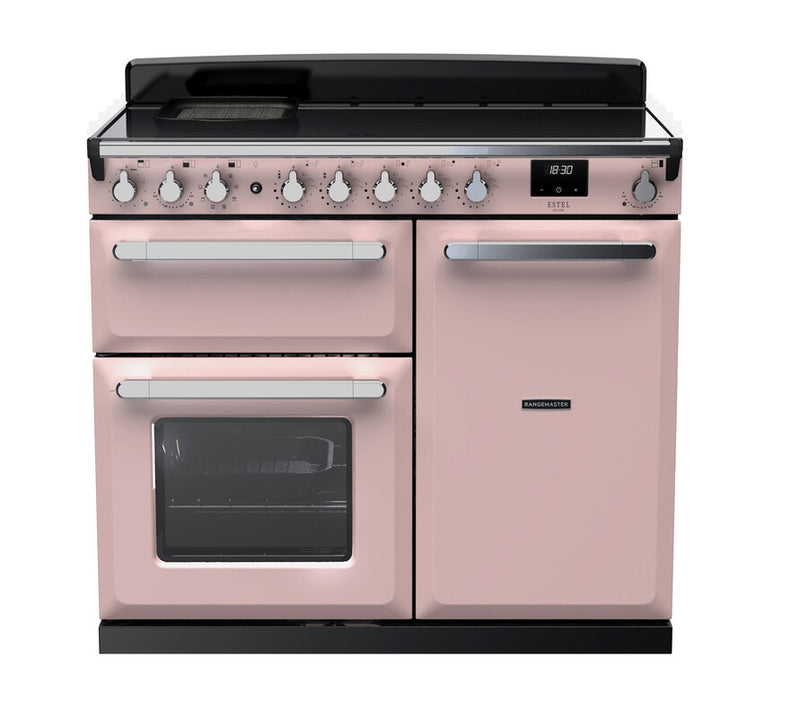 Rangemaster ESDL100EIPPPK/CM1 Estel Deluxe 100 Induction Range Cooker - Pale Pink - A Rated