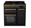 Rangemaster ESDL90DFPGBL/AB1 Estel Deluxe 90 Dual Fuel Range Cooker - Gloss Black - A Rated Thumbnail