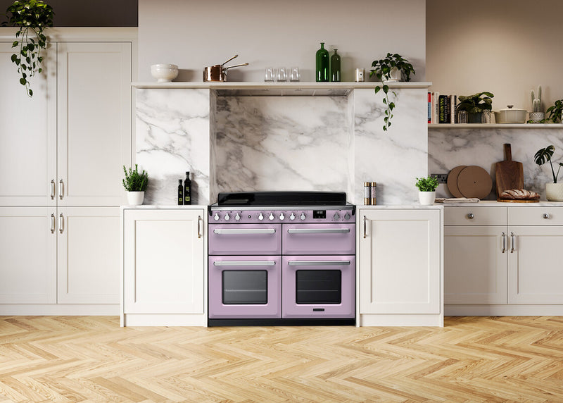 Rangemaster ESDL90DFPPCR/CM1 Estel Deluxe 90 Dual Fuel Range Cooker - Pale Cream - A Rated