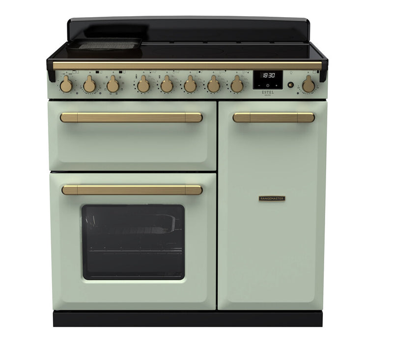 Rangemaster ESDL90EIPMNT/AB1 Estel Deluxe 90 Induction Range Cooker - Mint - A Rated