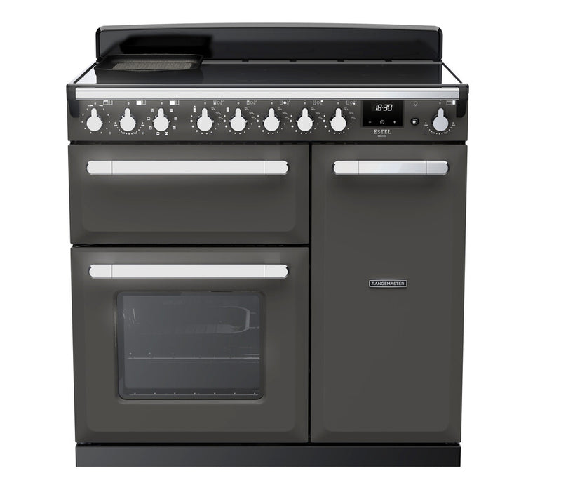 Rangemaster ESDL90EIPSLT/CM1 Estel Deluxe 90 Induction Range Cooker - Slate - A Rated