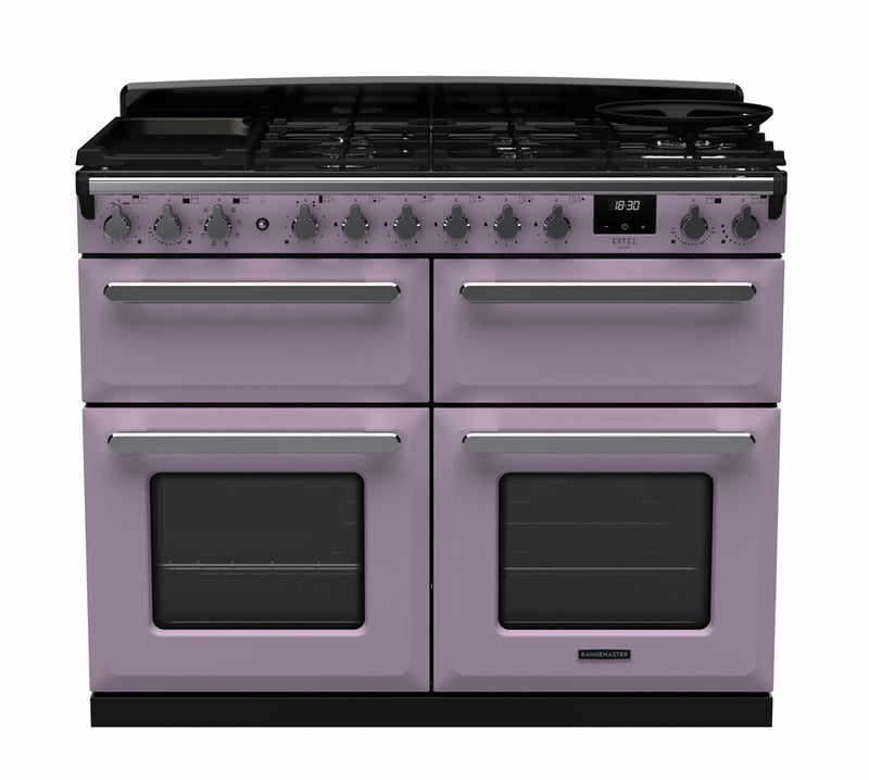 Rangemaster ESDLB110DFPHTH/CM1 Estel Deluxe 110 Dual Fuel Range Cooker - Heather - A Rated