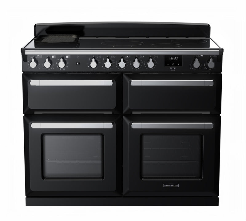 Rangemaster ESDLB110EIPGBL/CM1 Estel Deluxe 110 Induction Range Cooker - Gloss Black - A Rated