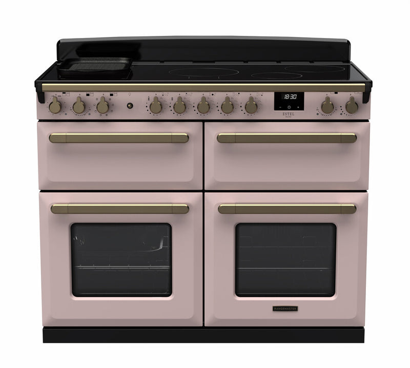 Rangemaster ESDLB110EIPPPK/AB1 Estel Deluxe 110 Induction Range Cooker - Pale Pink - A Rated