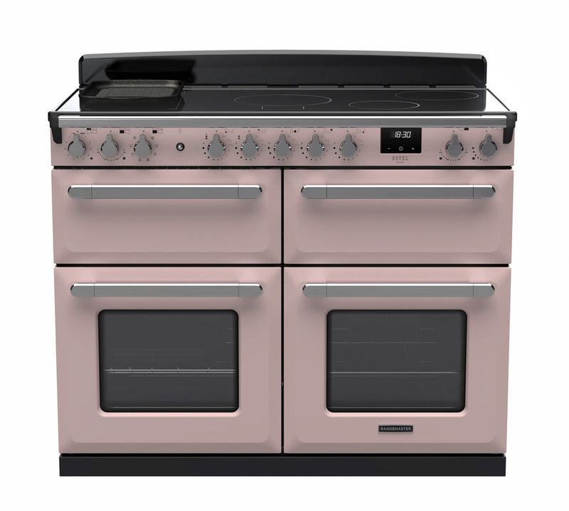 Rangemaster ESDLB110EIPPPK/CM1 Estel Deluxe 110 Induction Range Cooker - Pale Pink - A Rated