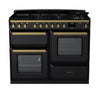 Rangemaster ESDLO110DFPGBL/AB1 Estel Deluxe 110 Dual Fuel Range Cooker - Gloss Black - A Rated Thumbnail