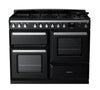 Rangemaster ESDLO110DFPGBL/CM1 Estel Deluxe 110 Dual Fuel Range Cooker - Gloss Black - A Rated Thumbnail
