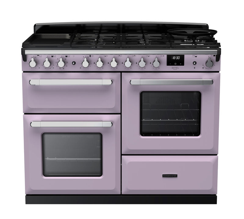 Rangemaster ESDLO110DFPHTH/CM1 Estel Deluxe 110 Dual Fuel Range Cooker - Heather - A Rated