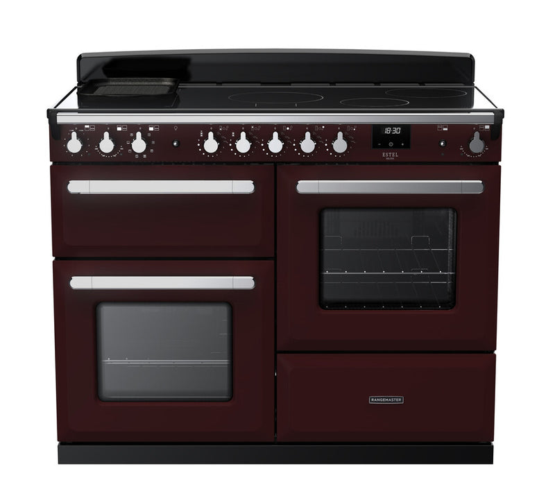 Rangemaster ESDLO110EIPBOR/CM1 Estel Deluxe 110 Induction Range Cooker - Bordeaux - A Rated