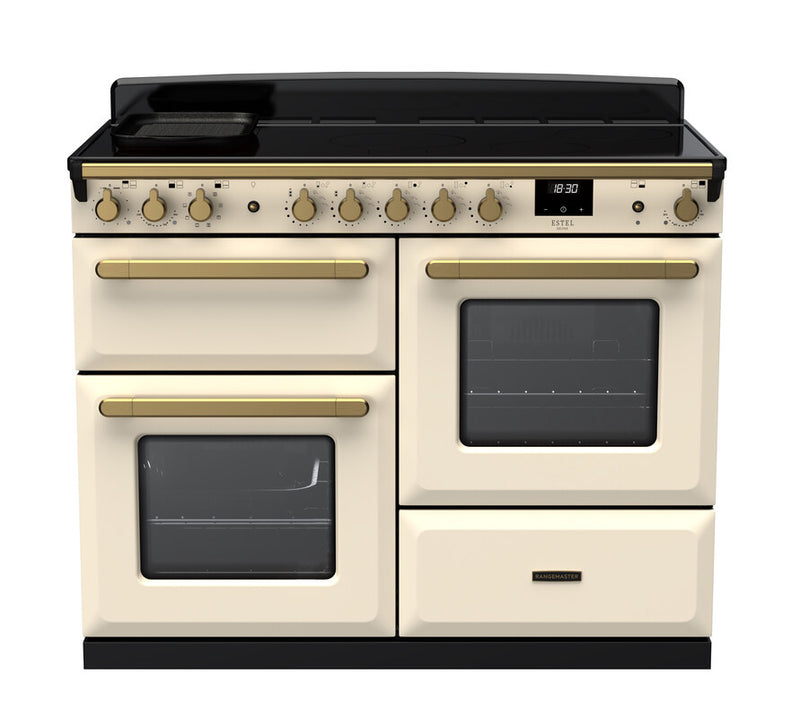Rangemaster ESDLO110EIPPCR/AB1 Estel Deluxe 110 Induction Range Cooker - Pale Cream - A Rated