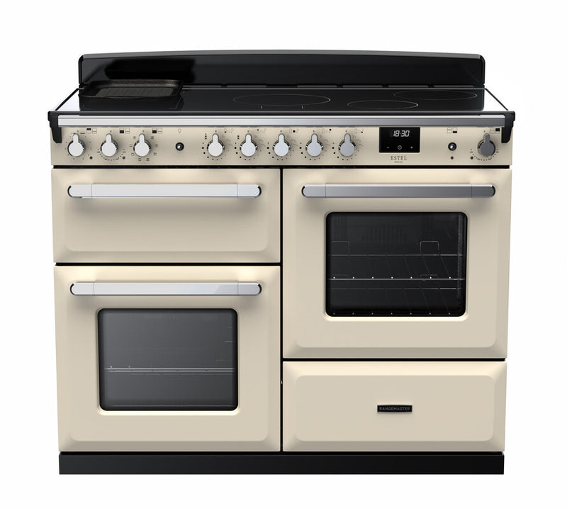 Rangemaster ESDLO110EIPPCR/CM1 Estel Deluxe 110 Induction Range Cooker - Pale Cream - A Rated