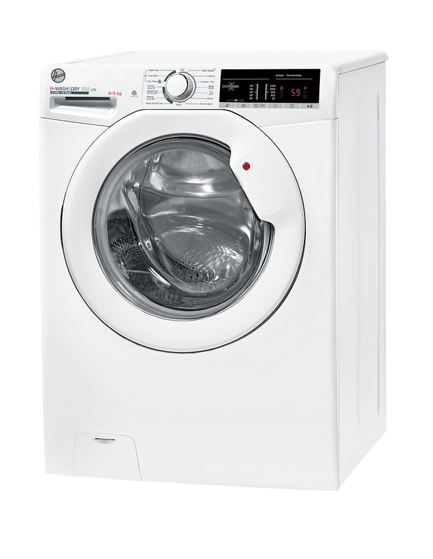 Hoover H3D 485TE/1-80 H-Wash&Dry 300 Lite 8/5kg 1400rpm E/B Rated Freestanding Washer Dryer - White (Discontinued)