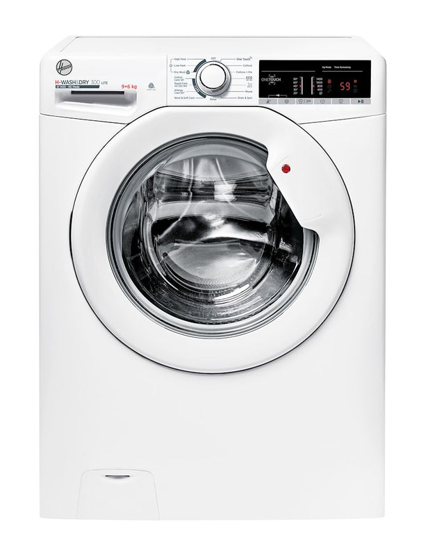Hoover H3D 496TE/1-80 H-Wash&Dry 300 Lite 9/6kg 1400rpm E/B Rated Freestanding Washer Dryer - White (Discontinued)