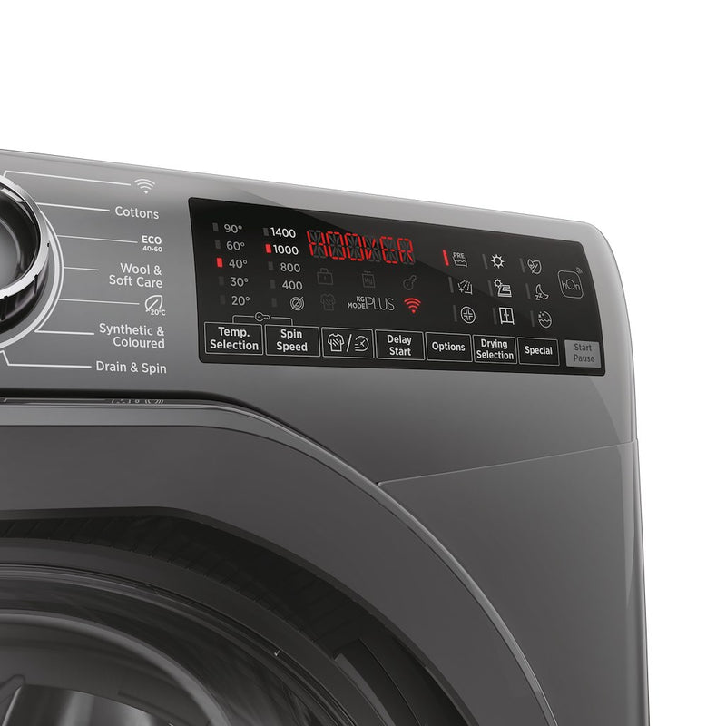 Hoover H3DPS4966TAMRR80 H-Wash&Dry 350 6/9kg 1400rpm D/A Rated Freestanding Washer Dryer - Graphite (Discontinued)