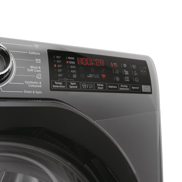 Hoover H3DPS6966TAMBR80 H-Wash&Dry 350 6/9kg 1600rpm D/A Rated Freestanding Washer Dryer - Graphite