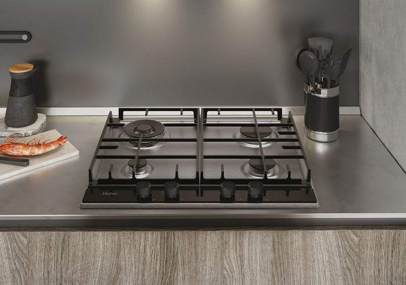 Haier HAHG6BR4S2X 60cm Gas Hob - Stainless Steel (Discontinued)