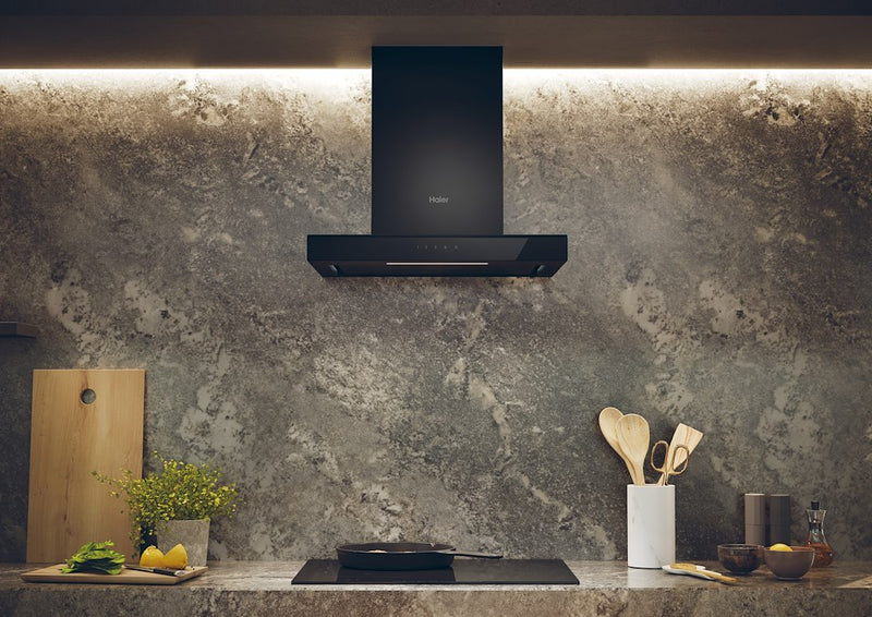 Haier HATS6CBS4B 60cm Chimney Cooker Hood - Black (Discontinued)