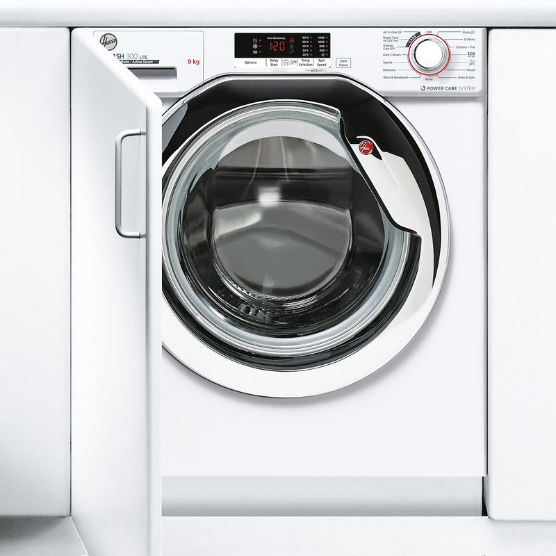 Hoover HBWS 49D2ACE H-Wash 300 Lite 9kg 1400rpm C Rated Integrated Washing Machine - White (Discontinued)