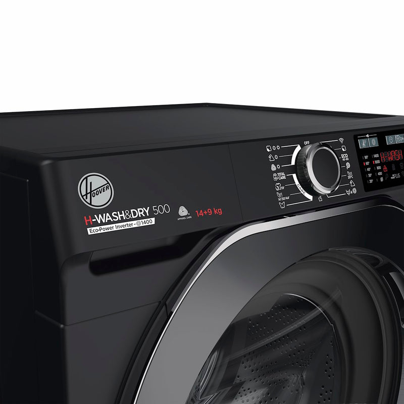 Hoover HD4149AMBCB/1-80 H-Wash&Dry 500 14/9kg 1400rpm D/A Rated Freestanding Washer Dryer - Black (Discontinued)