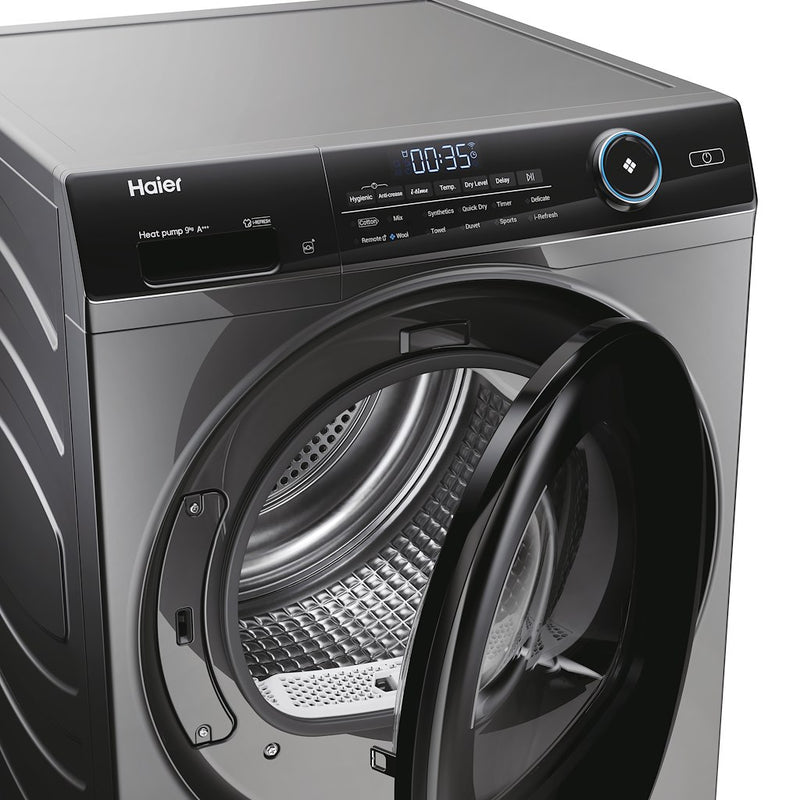 Haier HD90-A3959S I Pro Series 5 9kg Heat Pump Tumble Dryer - A+++ Energy Rated - Graphite (Discontinued)