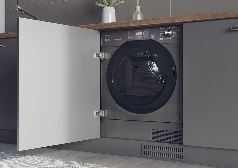 Haier HDB4 H7A2TBERX80 Series 4 7kg A++ Rated Integrated Tumble Dryer - Graphite (Discontinued)