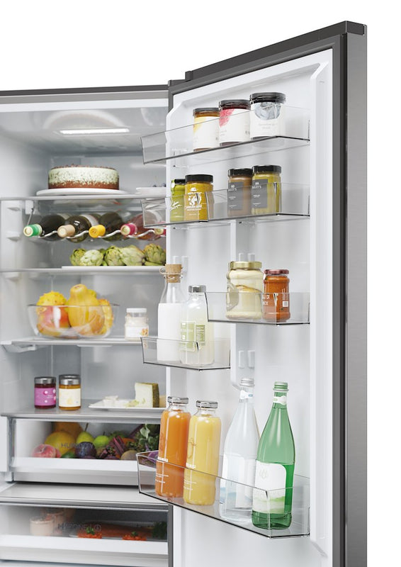 Haier HDPW5620DNPK 60cm Freestanding Fridge Freezer - Silver (Discontinued)