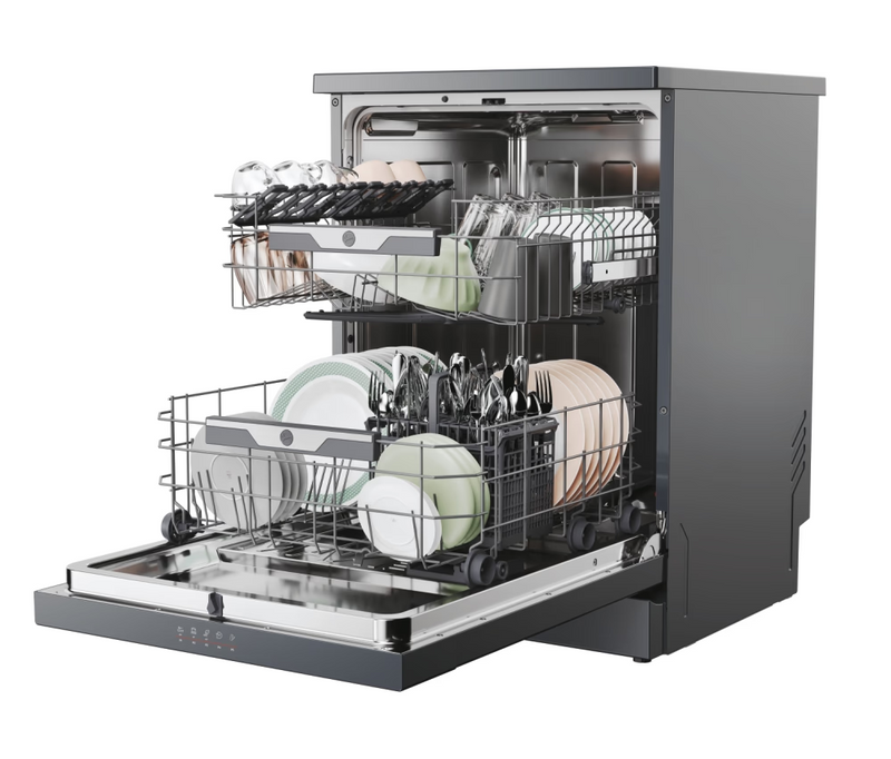 Hoover H-Dish 300 HF 4C7L0A-80 Freestanding 14 Place Setting Dishwasher - Graphite (Discontinued)