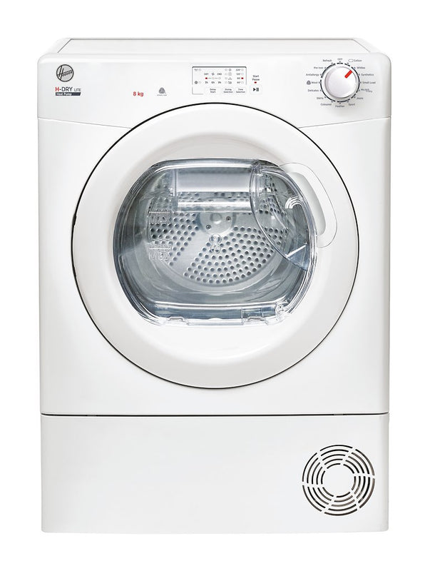 Hoover HLE H8A1LE-80 H-Dry 300 Heat Pump Tumble Dryer with Aquavision - A+ Energy Rated - White (Discontinued)