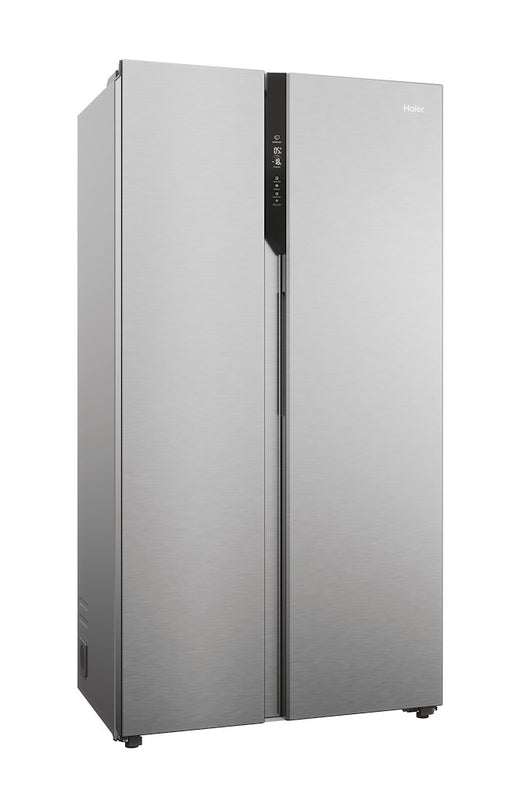 Haier HSR5918DNMP 90cm American Style Side-by-Side Fridge Freezer - Platinum Inox