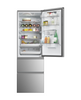 Haier HTW5618DWMG 3 Door Fridge Freezer - Silver - D Rated Thumbnail