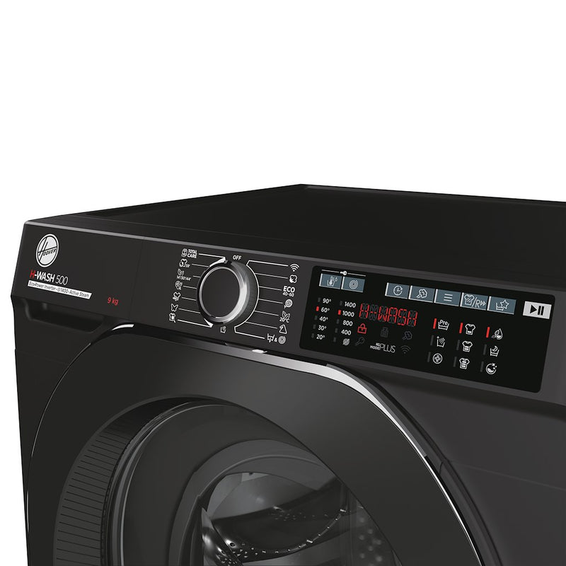 Hoover HW 49AMBCB/1-80 H-WASH 500 9kg 1400rpm A Rated Freestanding Washing Machine - Black (Discontinued)