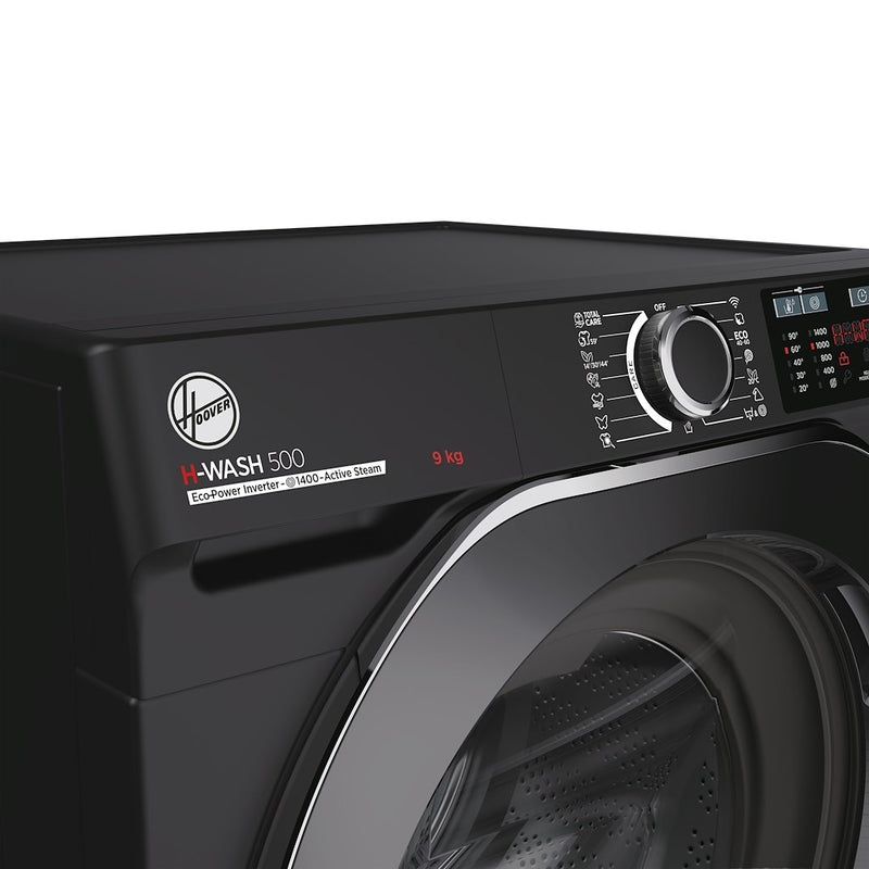 Hoover HW 49AMBCB/1-80 H-WASH 500 9kg 1400rpm A Rated Freestanding Washing Machine - Black (Discontinued)