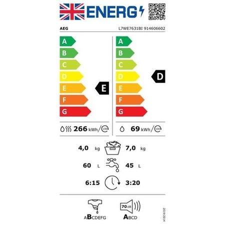 AEG L7WE7631BI 7000 Series 7/4kg Washer Dryer (Discontinued)
