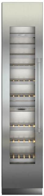 liebherr ewt9175 monolith integrated wine fridge with door closed and an empty wine storage.