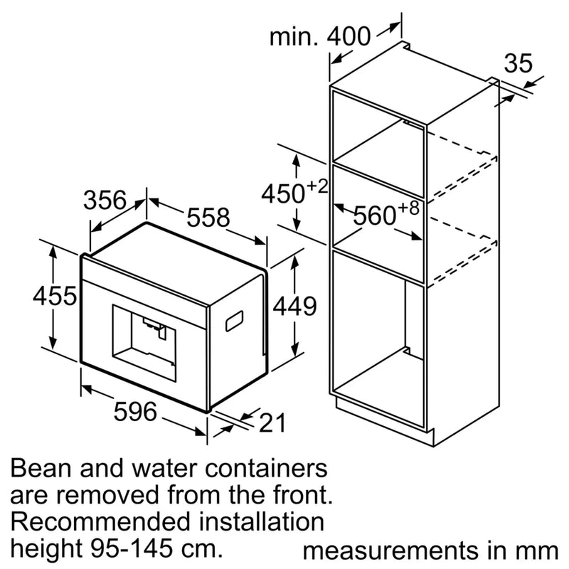 Neff N 90 C17KS61H0, Built-in fully automatic coffee machine (Discontinued)