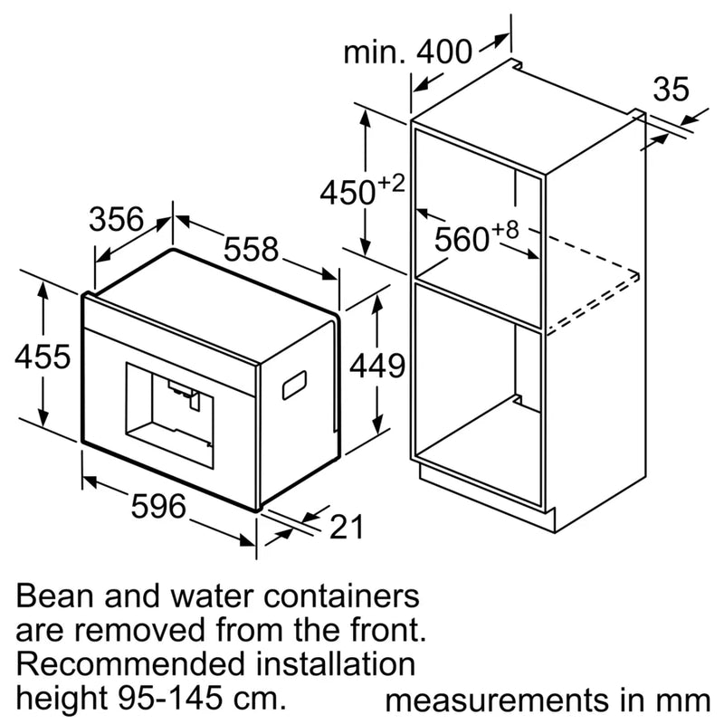 Neff N 90 C17KS61H0, Built-in fully automatic coffee machine (Discontinued)
