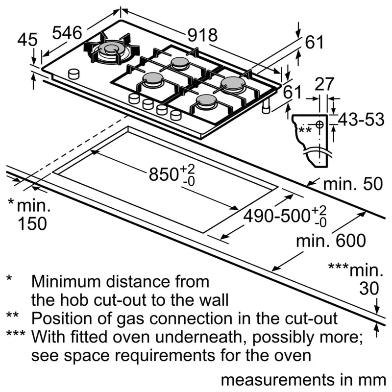 Neff N 90 T29TS79N0, Gas hob (Discontinued)
