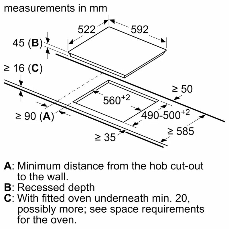 Neff N 50 T16NBE1L, Electric hob
