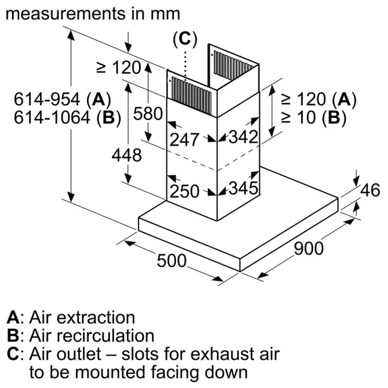 Siemens iQ 700 LC91BUV50B, Wall-mounted cooker hood (Discontinued)