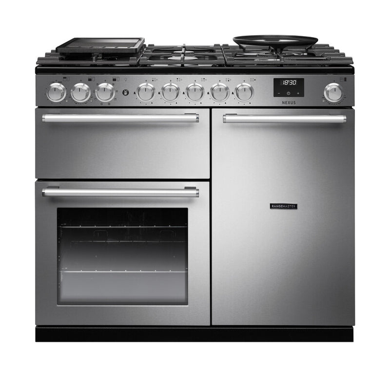 Rangemaster NEX100DFSTST/CM1 Nexus 100 Dual Fuel Range Cooker - Stainless Steel - A Rated