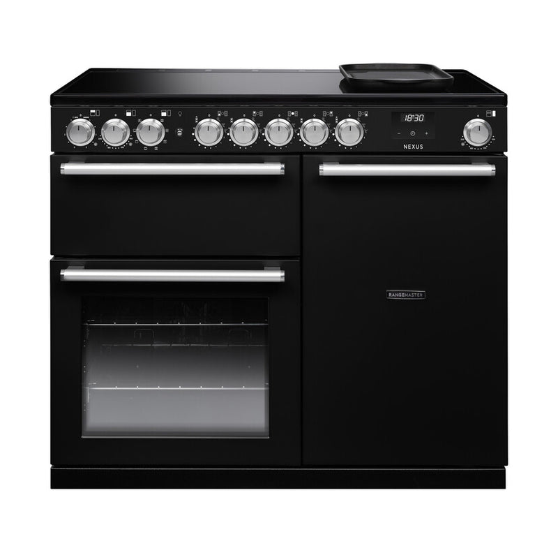 Rangemaster NEX100EIPGBL/CM1 Nexus 100 Induction Range Cooker - Gloss Black - A Rated