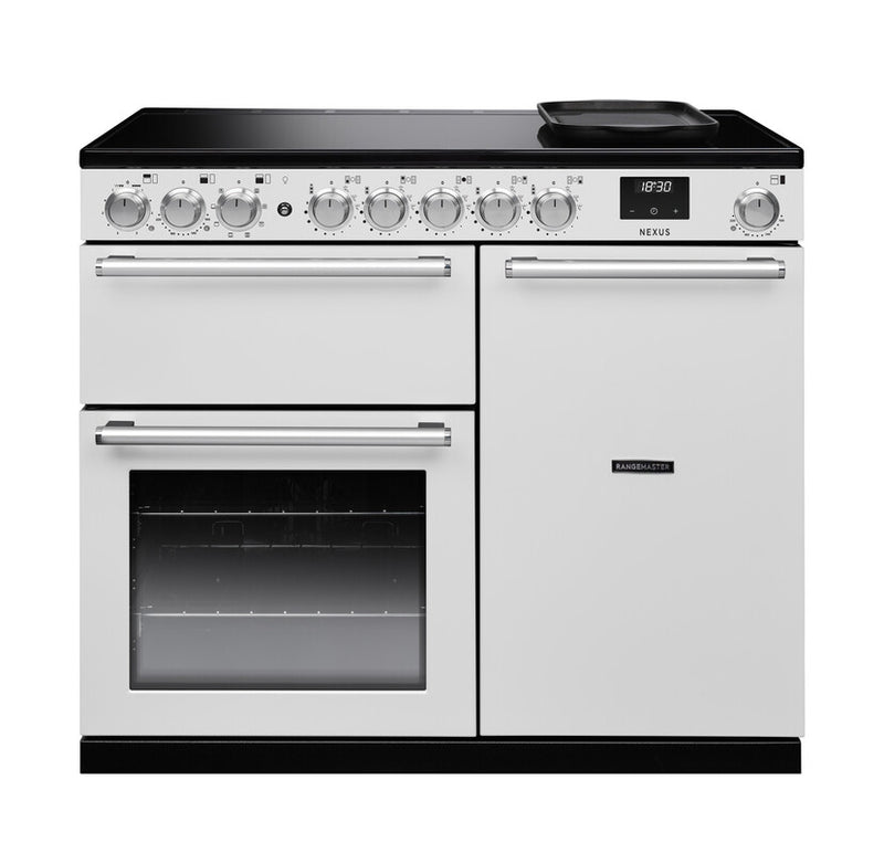 Rangemaster NEX100EIPWHT/CM1 Nexus 100 Induction Range Cooker - White - A Rated